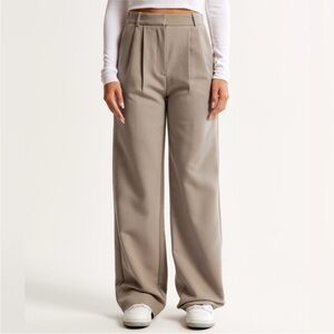 Abercrombie & Fitch Brown Wide-Leg Pants